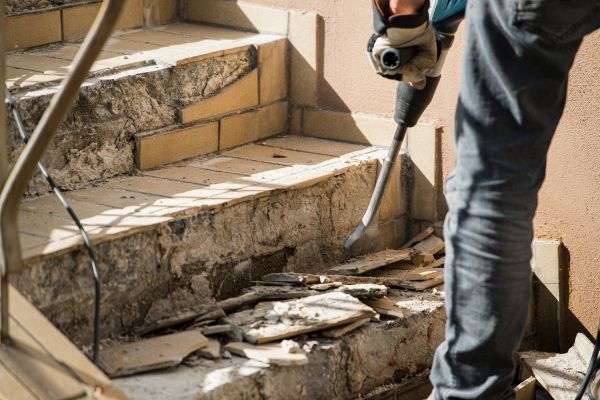 Concrete Stair Demolition in North Tonawanda