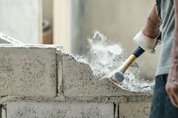 Block Wall Demolition in North Tonawanda
